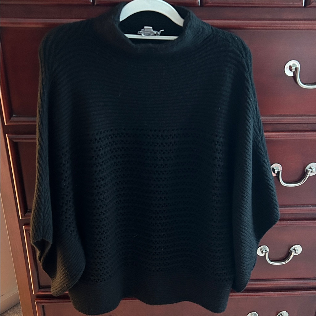 Chico's Black Women's Poncho Sweater